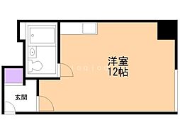 チサンマンション札幌第一 ワンルームの間取図画像