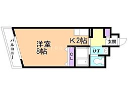 サテラ北34条 1Kの間取図画像