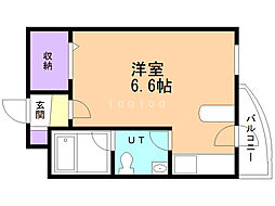 ティアラN17 ワンルームの間取図画像