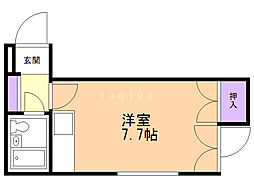 ハイツプレジデント ワンルームの間取図画像