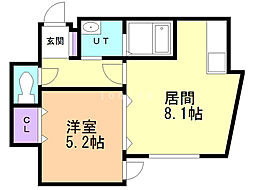 サンヴェール31 1LDKの間取図画像