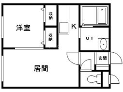 RemioPort 1DKの間取図画像