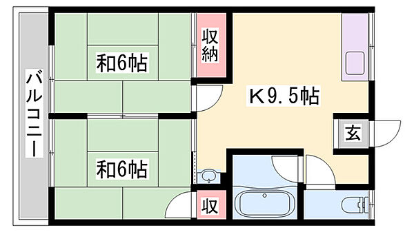 アークヒルズ ｜兵庫県西脇市和田町(賃貸アパート2K・1階・40.91㎡)の写真 その2