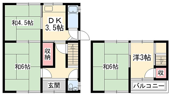 西今宿四丁目橋本貸家 ｜兵庫県姫路市西今宿4丁目(賃貸一戸建4K・1階・52.52㎡)の写真 その2