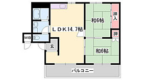 モアークレスト飾磨  ｜ 兵庫県姫路市飾磨区下野田2丁目（賃貸マンション2LDK・2階・58.00㎡） その2