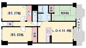 シャトーブランシェ  ｜ 兵庫県姫路市増位新町1丁目（賃貸マンション3LDK・8階・72.74㎡） その2