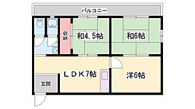 上月ハイツ  ｜ 兵庫県姫路市坊主町（賃貸マンション3LDK・2階・57.23㎡） その2