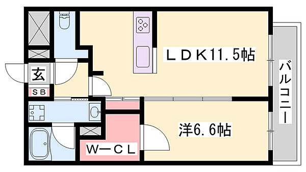 センターラ ｜兵庫県姫路市西今宿3丁目(賃貸マンション1LDK・1階・43.27㎡)の写真 その2