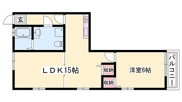 フォープレックス宮前 ｜兵庫県姫路市八代宮前町(賃貸アパート2LDK・2階・47.00㎡)の写真 その2