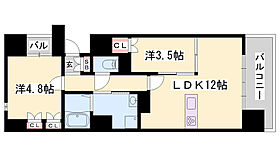 リアライズ呉服町  ｜ 兵庫県姫路市呉服町（賃貸マンション2LDK・6階・52.21㎡） その2