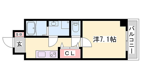 Ｃａｐｉｔａｌ．ｉ姫路 ｜兵庫県姫路市南町(賃貸マンション1K・6階・24.86㎡)の写真 その2