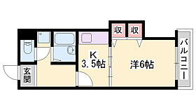 MISTRAL岡田  ｜ 兵庫県姫路市西庄（賃貸アパート1K・1階・25.56㎡） その2