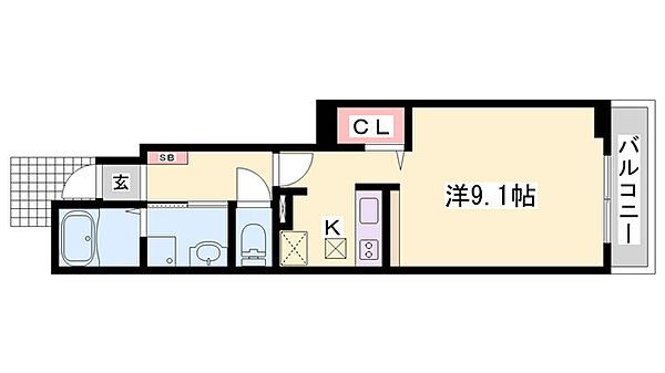 シルバーライニング　アネックス ｜兵庫県姫路市飾磨区城南町1丁目(賃貸アパート1R・1階・30.00㎡)の写真 その2