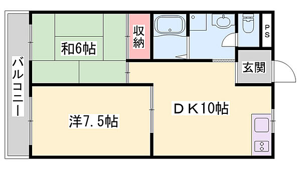 サニーハイム東出口 ｜兵庫県加東市社(賃貸マンション2DK・4階・49.68㎡)の写真 その2