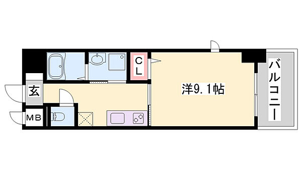 カーサ　イーグレット ｜兵庫県姫路市北条宮の町(賃貸マンション1K・7階・30.95㎡)の写真 その2