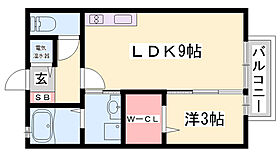 グレース・Ｍ  ｜ 兵庫県姫路市北平野1丁目（賃貸アパート1LDK・2階・34.29㎡） その2