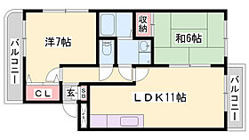 ボヌール五軒邸  ｜ 兵庫県姫路市五軒邸4丁目（賃貸マンション2LDK・4階・54.09㎡） その2