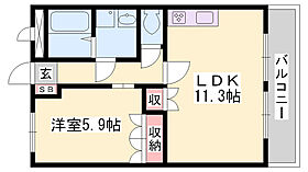 ナチュラリーハイツII  ｜ 兵庫県姫路市飾磨区下野田4丁目（賃貸アパート1LDK・2階・41.04㎡） その2