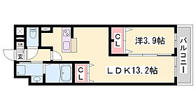 continent花影II  ｜ 兵庫県姫路市花影町2丁目（賃貸マンション1LDK・2階・41.18㎡） その2