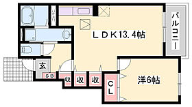 ネオ　エスト　オーブＢ  ｜ 兵庫県姫路市東山（賃貸アパート1LDK・1階・45.89㎡） その2