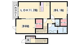 ピュールロジュマンII  ｜ 兵庫県姫路市書写（賃貸アパート2LDK・2階・57.64㎡） その2