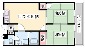 ハイツ船元　A棟  ｜ 兵庫県宍粟市山崎町船元（賃貸アパート2LDK・2階・49.68㎡） その2