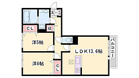 クレシア旭  ｜ 兵庫県相生市旭2丁目（賃貸アパート2LDK・1階・60.57㎡） その1