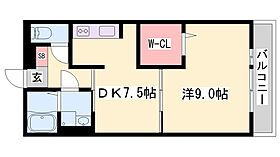 セジュール亀山　Ｂ棟  ｜ 兵庫県姫路市亀山（賃貸アパート1DK・1階・41.67㎡） その2