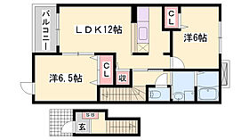 エリタージュＢ  ｜ 兵庫県赤穂市若草町（賃貸アパート2LDK・2階・58.86㎡） その2