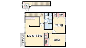 カーサ・フィオーレ中島Ａ  ｜ 兵庫県姫路市飾磨区中島1丁目（賃貸アパート2LDK・2階・65.07㎡） その2