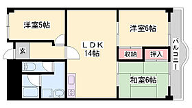 Ｋプラザ  ｜ 兵庫県姫路市田寺1丁目（賃貸マンション3LDK・6階・65.47㎡） その2