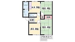 コーポ向陽台 A棟 1階/-