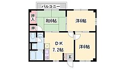 エスポワール田寺 3DKの間取図画像