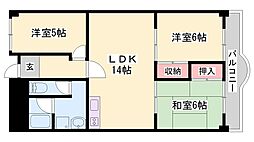 Kプラザ 3LDKの間取図画像