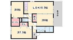 タウンコートオリビエ B棟 1階/-