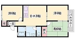 シャルムコート 3DKの間取図画像