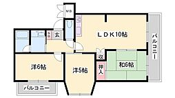 サニー・ハイツ嵐山 3LDKの間取図画像