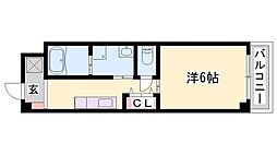 インタービレッジ城北二番館 1Kの間取図画像