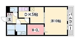 グランソレイユ 1DKの間取図画像