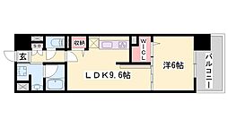 クロスフロント十二所線 1LDKの間取図画像