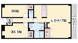 ギャラクシー・ホーヨー 2LDKの間取図画像