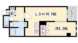 リアライズ呉服町 1LDKの間取図画像