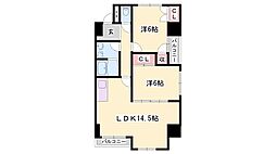 ジヴェルニー岡田 2LDKの間取図画像