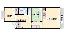 藤野ビル 3LDKの間取図画像