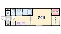 メゾンSK・I 1Kの間取図画像