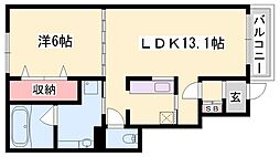 インプレスヴィラ 1LDKの間取図画像