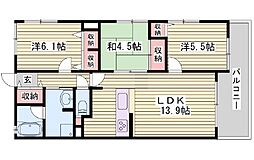 ドルチェグラン姫路駅前 3LDKの間取図画像
