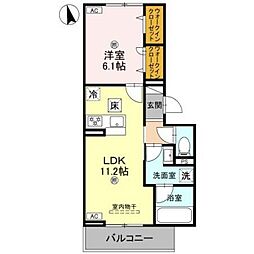 D's阿保 1LDKの間取図画像