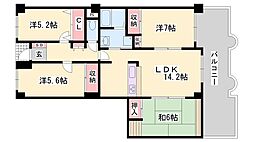 シャトウブランシェ 4LDKの間取図画像