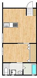 オレンジベース広畑北野 1LDKの間取図画像